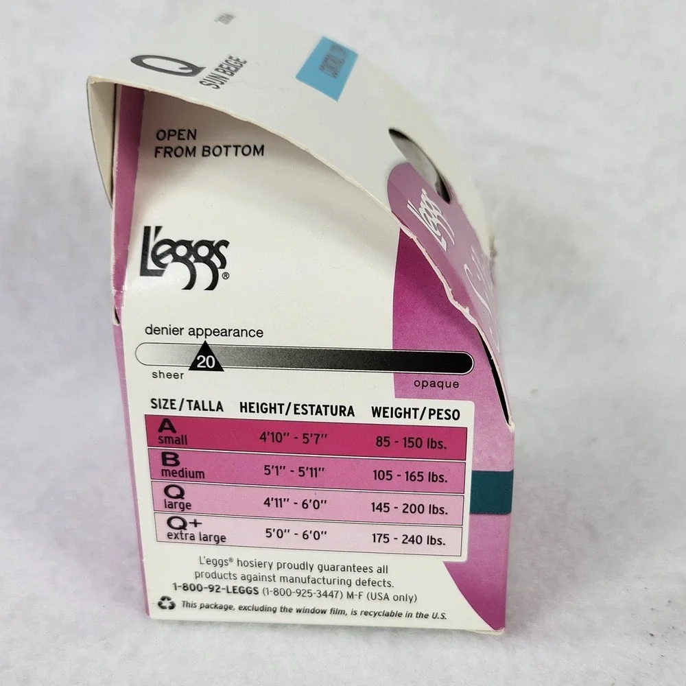 NEW Leggs Silken Mist Silky Sheer Leg Control Top Pantyhose‎ Size Q Sun Beige